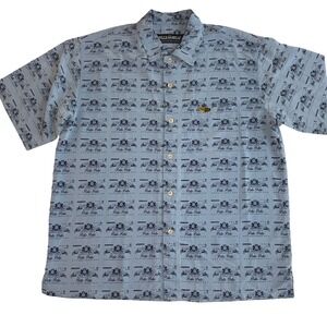 Pelle Pelle Marc Buchanan Y2K Shirt Short Sleeve All Over Print Casual Mens Lrg